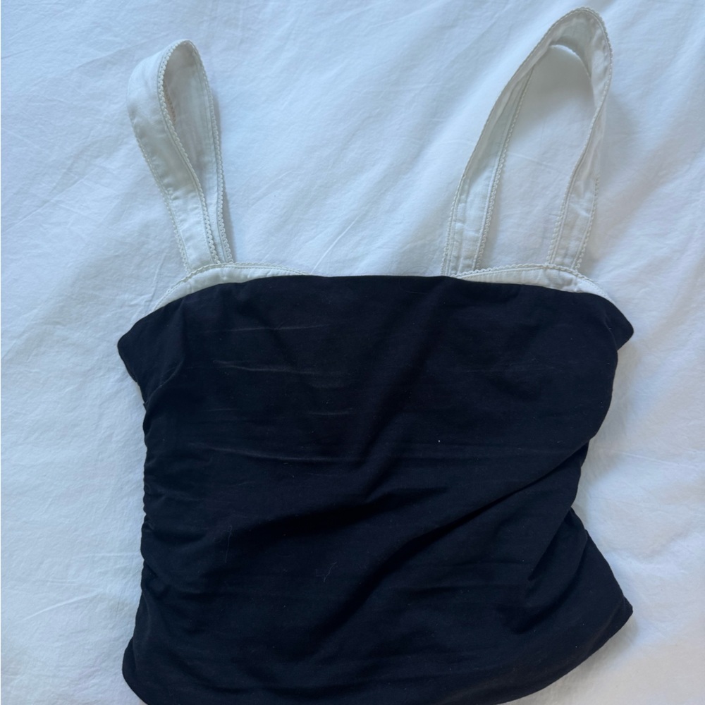 Free people Black and Cream Tote Bag